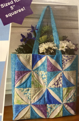 DIY Tote Bag Sewing Pattern Make from 5 Inch Fabric Squares.