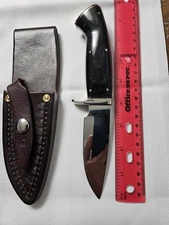 Vintage Linden Gaudette Custom Handmade Fixed Blade Knife Hunter