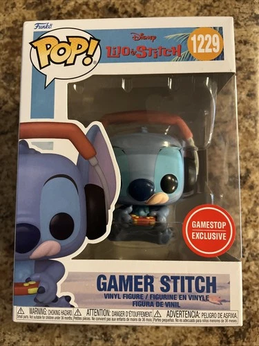 Funko Pop! Disney Lilo & Stitch: Gamer Stitch #1229 GameStop Exclusive MINT New