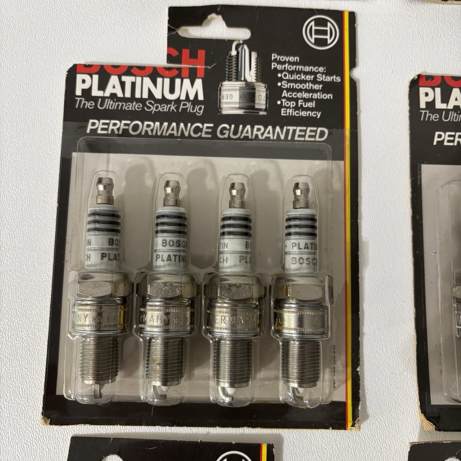 90s NOS Bosch Platinum WR8DP 4218 Spark Plugs West Germany Porsche VW BMW 4 Pack