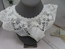 New with Tags Old Stock Off white Crochet Lace Collar