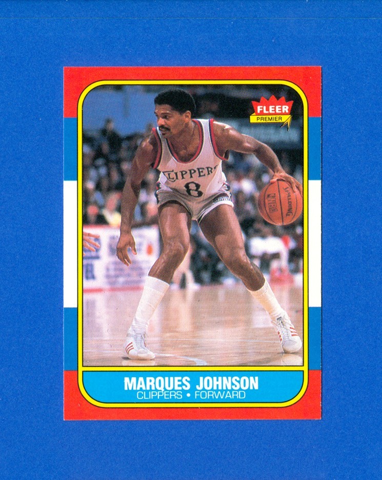 1986/1987 Fleer Basketball#54 Marques Johnson '86 Set Break Card EX/MT Condition