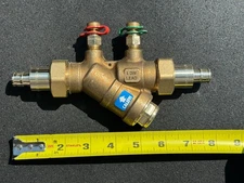 Caleffi 128742A Union Y-strainer with PT ports 1/2" connections {PEX}  Hydronic