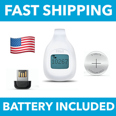 Fitbit Zip Wireless Activity Tracker Clip On Steps Pedometer White (with Sync)