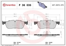 FOR BREMBO P 36 035 HAM PADS. PRZEDNIE FRONT TEVES JAGUAR/JAGUAR (CHERY)/LAND R