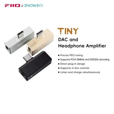 FiiO/Snowsky Tiny DAC Headphone Amplifier,USB DAC with 3.5/4.4mm/Type-C, PEQ