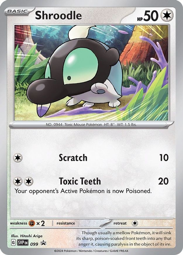 Pokemon Shroodle (99/296) Scarlet & Violet Black Star Promos NM HOLO