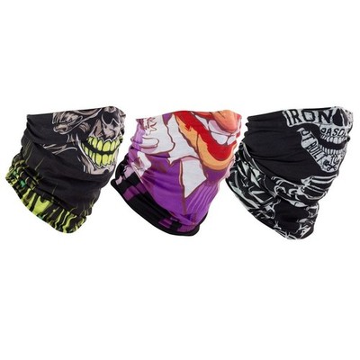 BikeIt Motorrad Halsschlauch Dreierpack Gesichter Fahrrad Sturmhaube Bandana Neu