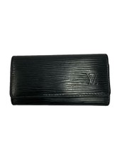 LOUIS VUITTON Multicle 4 Epi BLK Black Plain Men's Louis Vuitton