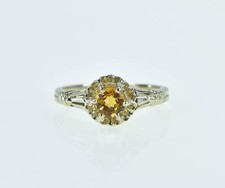 3Ct Art Deco Vintage Style Lab Created Diamond Engagement 14K White Gold FN Ring