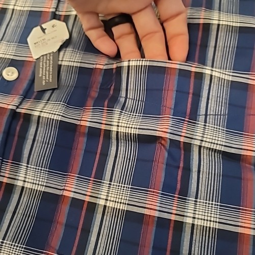 Nautica Stretch Mens 2XL Button Down Plaid Poplin Short Sleeve Lot Of 2 NWT - Picture 14 of 18