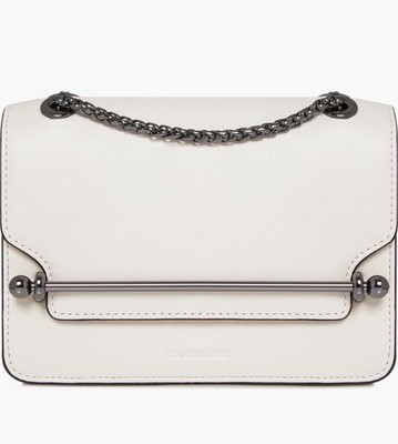 Strathberry Mini East West Leather Crossbody Bag NWT White