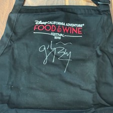 Disneyland Food & Wine 2016 Graham Elliot Signed Apron, Lanyard, & Tag