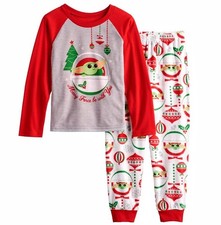 Star Wars Girls Baby Yoda Christmas Holiday Pajamas NEW Pjs Size 6 FREE SHIPPING
