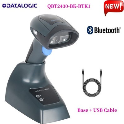 Datalogic QBT2430-BK-BTK1 QuickScan 2D Bluetooth Barcode Scanner  USB Cable Base
