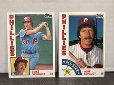 1984 Topps Baseball Lot Mike Schmidt Philadelphia Phillies NM-MT #700 And #388