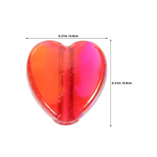 600 Stück Herzform Perlen Schmuckherstellung Basteln Valentinstag Acrylperlen - Bild 2 von 12