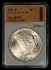 1925 $1 Silver Peace Dollar - Frosty - SGS MS 64 - SKU-X6844