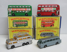 Matchbox Lesney Group of 4 Buses - Damiler, Routemaster, Greyhound, Leyland