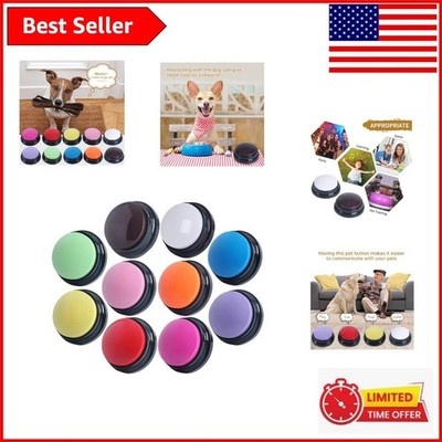 Colorful 30-Second Digital Recording Button for Family Fun and Pet Interactivity