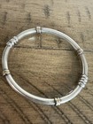 Vintage Estate Signed Italy M Bangle Bracelet Sterling Silver