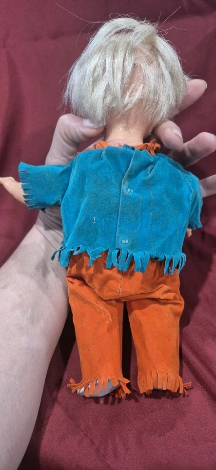 Vintage 1968 Ideal Toddler Thumbelina Doll 10" Tall Fringe Outfit + 2 More SETS - Image 4 of 4