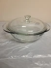 Vintage Anchor Hocking 2 Quart Clear Glass Lidded Casserole Dish
