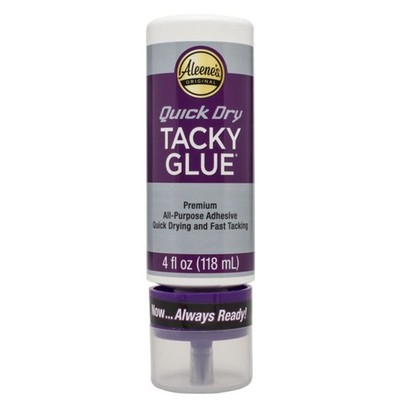 Aleene's Quick Dry Tacky Glue for Crafts in Always Ready Bottle, Nontoxic,