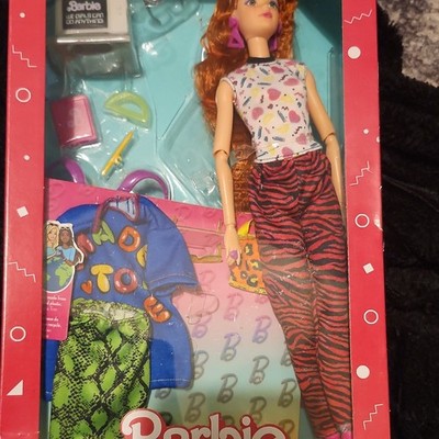 Barbie Rewind 80s Edition Fashion Doll Red Wavy Hair with Clothing & Accessories