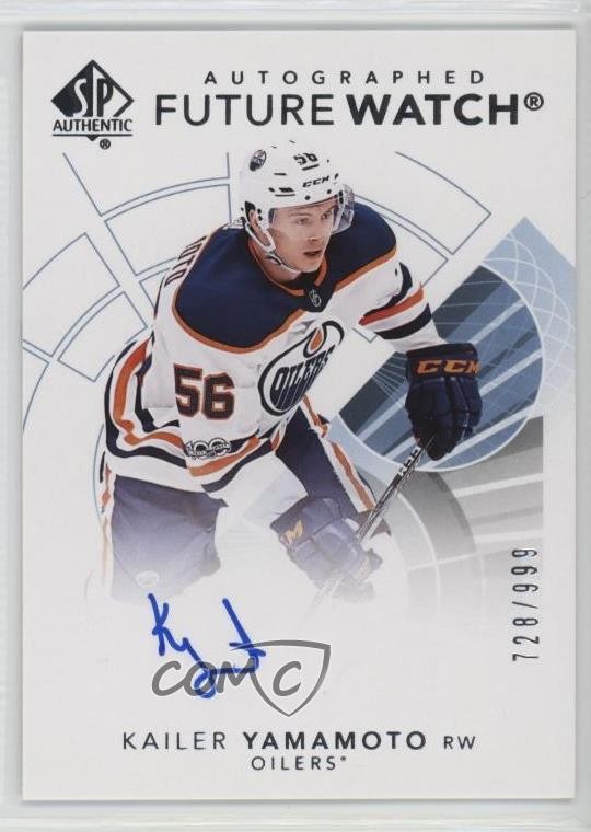 2017-18 SP Authentic Future Watch 728/999 Kailer Yamamoto #160 Rookie Auto RC