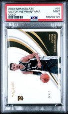 2023 PANINI IMMACULATE COLLECTION GOLD #91 VICTOR WEMBANYAMA ROOKIE RC /10 PSA 9