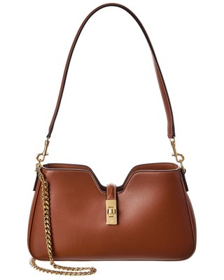 Celine Camille 16 Leather Shoulder Bag Women's Brown Os