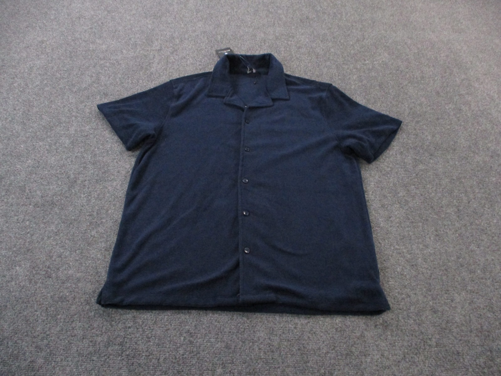 Ben Sherman Shirt Mens L Blue Terry Cloth Towel Beach Preppy Surf Casual NEW