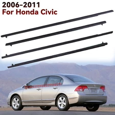 4x For Honda Civic 2006-2011 Outer Weatherstrip Window Moulding Trim Seal Belt