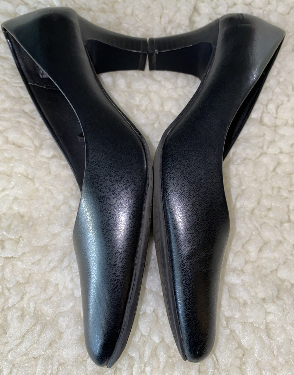 George Womens Pumps Heels Size 8.5 Black Comfort Heels Slip