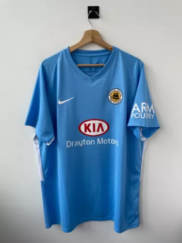 BOSTON UNITED THE PILGRIMS 2019/2020 AWAY FOOTBALL SHIRT JERSEY TRIKOT BLUE NIKE