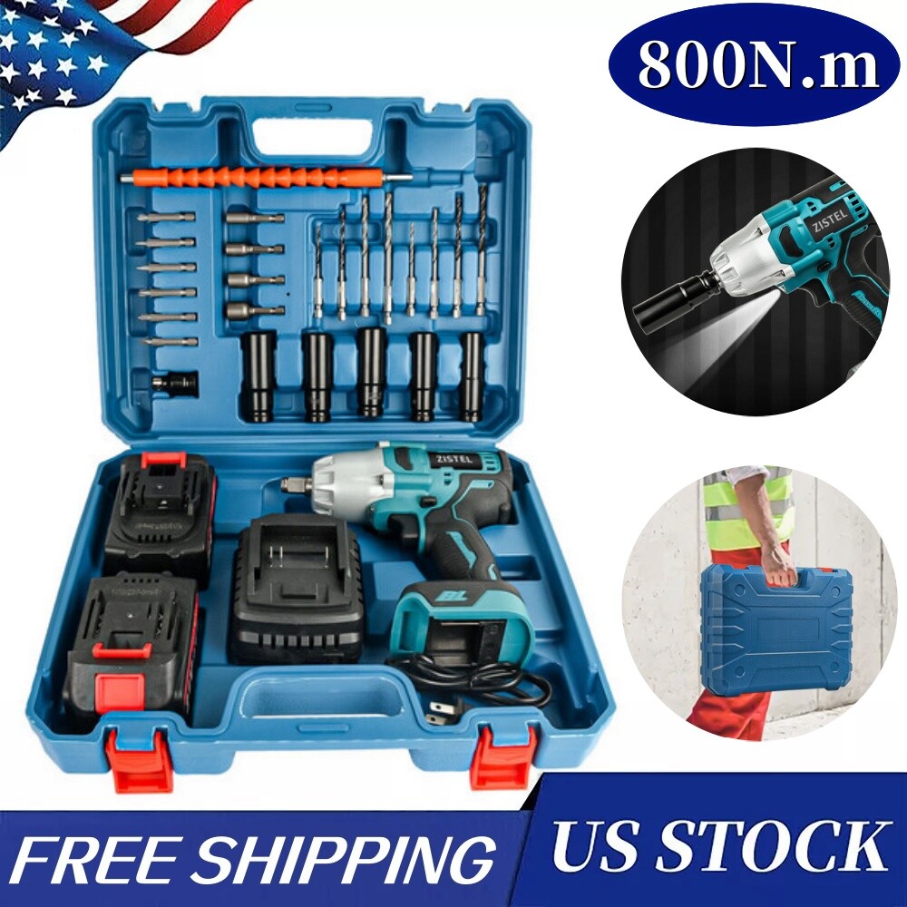 1/2” Cordless Impact Wrench 21V MAX 800NM High Torque Impact