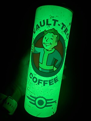 Fallout Glow In The Dark Vault Tec Coffee Vault Boy Starbucks Inspired Tumbler