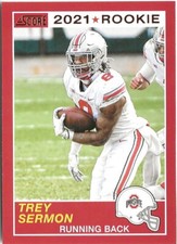 2021 Panini Score Trey Sermon RC Rookie Card Indianapolis Colts. rookie card picture
