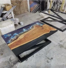 Ocean Table ,Epoxy Table, Epoxy Resin River Table Top ,Wood Dining Table Decor