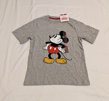   NEW Boy  s Disney Mickey Mouse Short Sleeve T-Shirt Grey Size 8 W/Tags NWT 