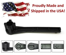 Black 4-IN-1 Bung Drum Wrench 55-30-15 Gallon Water Barrel Nut Cap Plug