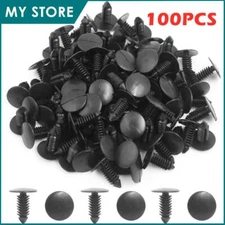 100/Pack 8mm Bumper Clips Car Hole Plastic Rivets Fastener Fender Push Trim Pin