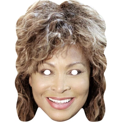 FUNKYBUNKY Tina Turner Celebrity Card Face Mask - Ready To Wear - Fancy Dress