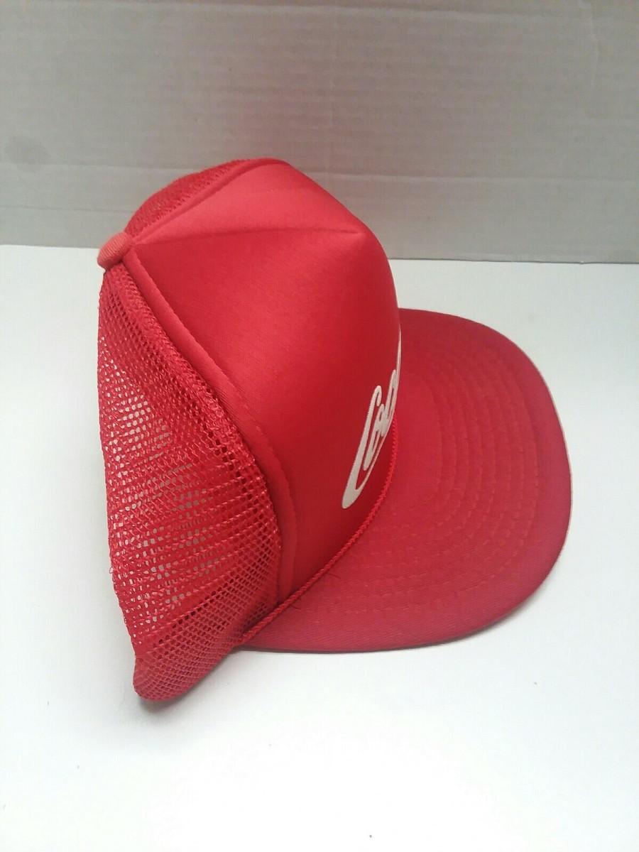 Coca Cola Red and White Mesh Logo Trucker Cap *EUC* Coca Cola Red And White Trucker Style Mesh Adjustable Hat | eBay main image 3