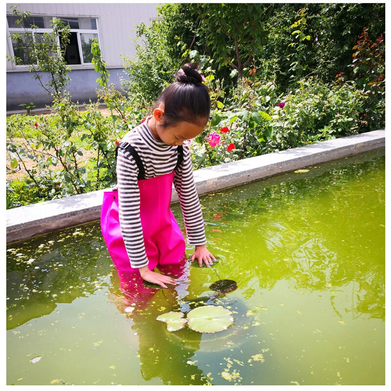 Kids Boy Girls Chest Wader Waterproof Trousers Boots Fishing Outdoor Camouflage - Image 4 of 4