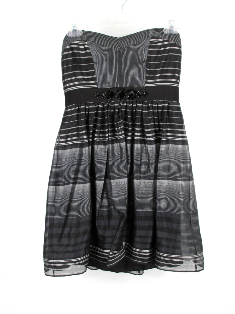 blue dress for baby girl Ava Presley 40127 Prom Dress - White/Black main image 0