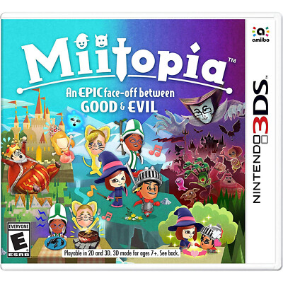 Miitopia (Nintendo 3DS, 2017) - Tested - Cartridge, Box & Manual