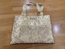 Carolina Herrera Good Girl GOLD Puffer Shoulder Tote Bag Purse Laptop