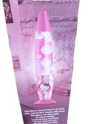 New in Box Hello Kitty 13'' Pink Volcano Motion Lava Lamp (White Wax in  Liquid)